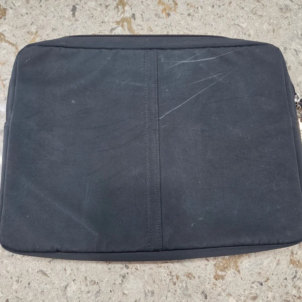 COACH Black Nylon Document Laptop‎ Case Work Bag Gold Tag E0869-70130